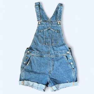 Classic Old Navy Medium Wash Denim Shortalls / Overalls